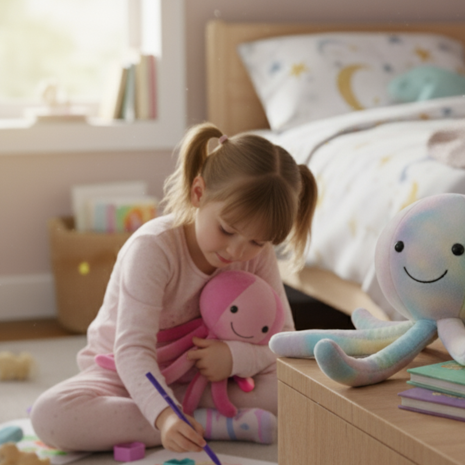 Craftluxe Soft Toy – Super Soft & Cuddly Plush Toy for Kids,pink Octopus - 10 cm (Pink) - Image 3