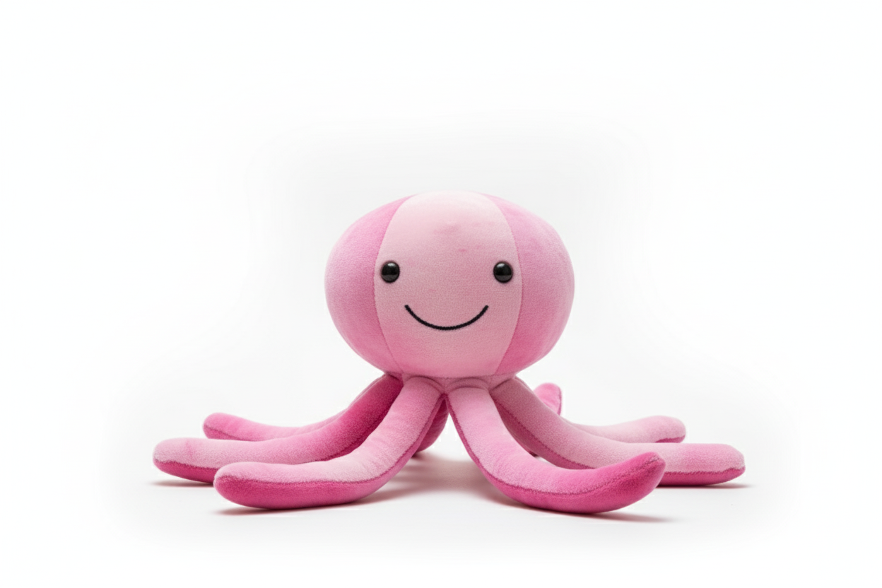 Craftluxe Soft Toy – Super Soft & Cuddly Plush Toy for Kids,pink Octopus - 10 cm (Pink)